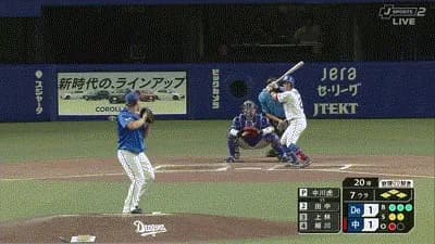 【中日対DeNA16回戦】中日、７回裏１アウト満塁から田中幹也の２点タイムリーで勝ち越し！！！！！！！！！