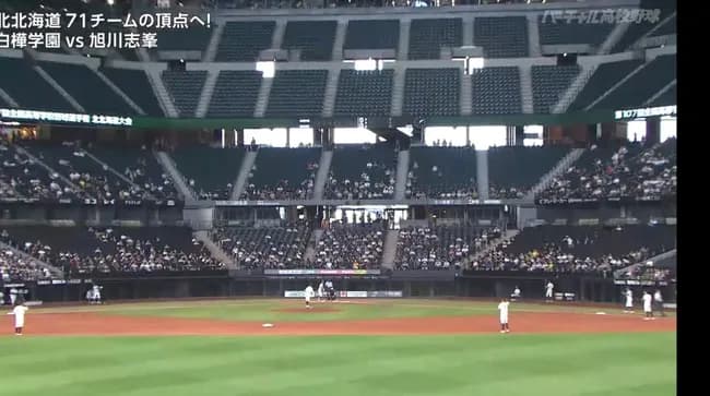 高校野球北北海道の決勝、エスコンフィールドで開始