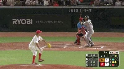 【広島対巨人15回戦】巨人、7回表1アウト一塁からリチャードのタイムリーツーベースで勝ち越し！！！！！！！！！！！！！