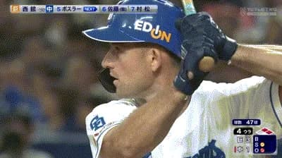 【中日対巨人14回戦】中日・ボスラー、巨人・西舘から第8号逆転3ランホームラン！！！！！！！！！！！！！！