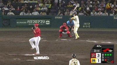 【阪神対広島18回戦】阪神、３回裏１アウト二三塁から森下翔太の犠牲フライで１点差に詰め寄る！！！！！！！！！！！！