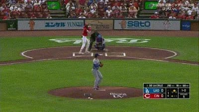 大谷翔平、初回にデラクルーズにタイムリーを打たれ先制点を許す…