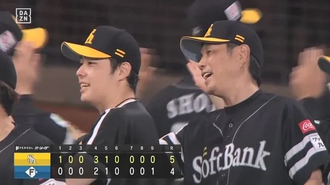 【日本ハム対ソフトバンク16回戦】ソフトバンクが日本ハムに競り勝ち首位奪還！最多タイ貯金20！達から5得点！ダウンズ2号！松本晴5回3失点2勝目！杉山失点も13S！