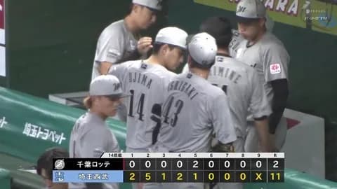 8月1日　西武１１－２ロッテ　先発小島が3回8失点の大炎上…ソト・上田の適時打で一矢報いるも大敗し4連敗