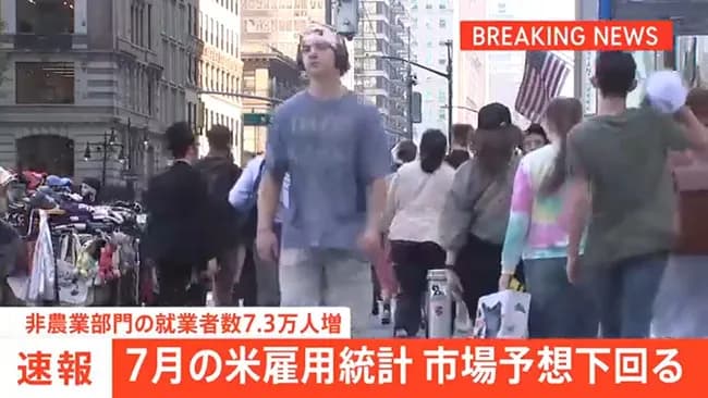 【悲報】アメリカの雇用統計、ガチのマジで爆死wwww【円高】
