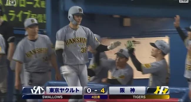 阪神、今日4本目のホームラン!小幡2打席連続弾wwwwwwwww