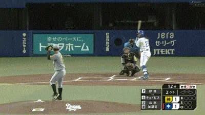 【中日対阪神16回戦】中日・チェイビス、阪神ドラ１伊原から第２号勝ち越しソロホームラン！！！！！！！！！！！！！！