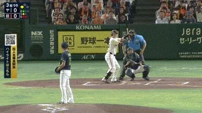 【巨人対ヤクルト17回戦】巨人、３回裏２アウト三塁から泉口のタイムリーで１点先制！！！！！！！！！！！！！