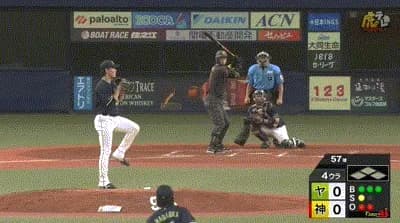 【阪神対ヤクルト17回戦】阪神・佐藤輝明、ヤクルト・高梨から第３０号先制ソロホームラン！！！！！！！！！！！！！！！！！！