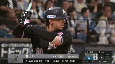 【日本ハム対ロッテ16回戦】ロッテ・ソト、日本ハム・福島から第１０号ソロホームラン！！！！！！！！！！！！！！