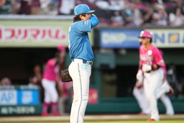 日本ハム連勝ストップ...北山亘基痛恨3ラン被弾、首位ソフトバンクと再びゲーム差広がる