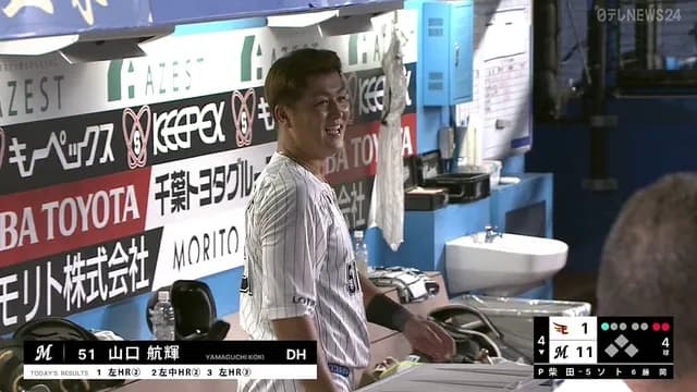 ロッテ・山口航輝、4打席連続ホームランｗｗｗｗｗｗｗｗ