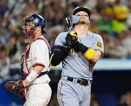 佐藤輝明、5-0（4三振）で記者に八つ当たり「だから明日から頑張るって言ってるでしょ！終わり！」