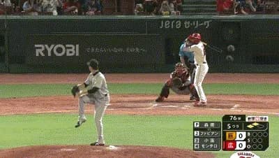 【広島対巨人18回戦】広島、５回裏無死二三塁からファビアンの２点タイムリーで先制！！！！！！！！！！！！！