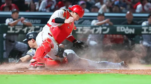 カープ會澤がコリジョン守り巨人を倒す！阿部監督は抗議ではなくルールを〝確認〟