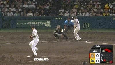 【阪神対巨人22回戦】巨人、４回表１アウト一二塁から岸田のタイムリーで先制！！！！！！！！！！！