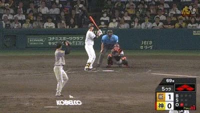 【ジエンゴ】阪神、5回裏1アウト満塁から大竹のタイムリーで同点に追いつく！！！！！！！！！！！！！【阪神対巨人22回戦】
