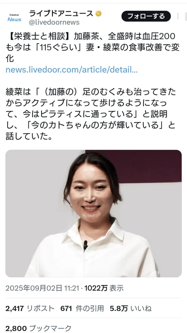 【朗報】加藤茶さんの妻、良妻だった