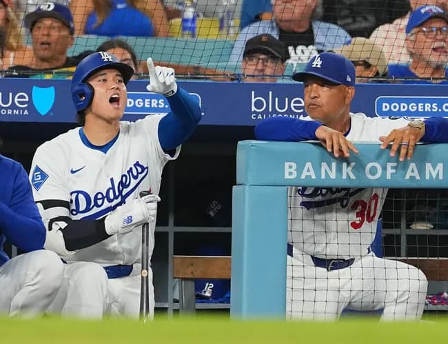 大谷翔平（31）、突然ベンチで大声を出してロバーツ監督から「うるせえ」と注意される