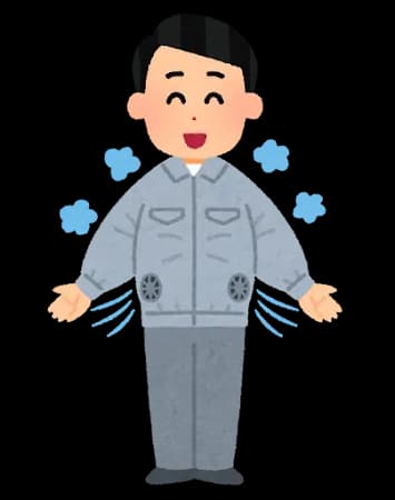 「空調服」って意味ないよな。熱風を当てて涼しいとはならんよ。