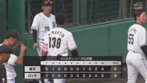 ロッテ浦和軍、10回裏4点差から5点取って大逆転サヨナラ勝利!!