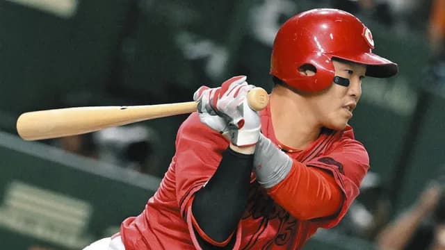 カープ小園、巨人山崎から3号先制ホームラン！3試合連続初回先制打！！