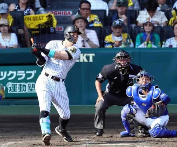 阪神 佐藤輝明が衝撃の2打席連発!鮮やか流し打ちで38号 甲子園で2桁アーチに到達 1試合5打点の大暴れに聖地が騒然