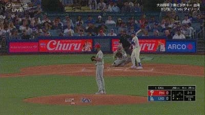 大谷翔平に援護点！ドジャースが2回にコールの第5号ソロホームランで先制！！！！！！！！！！！！！！！！