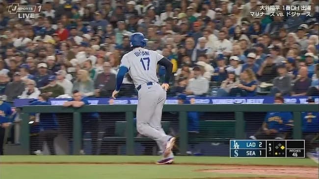 大谷翔平が２打席目に四球で３０試合連続出塁＆２０個目盗塁