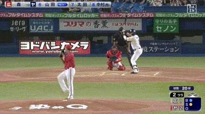 【ヤクルト対広島23回戦】ヤクルト・山田哲人、広島・森から第１２号ソロホームラン！リードを２点に広げる！！！！！！！！！！！！！！