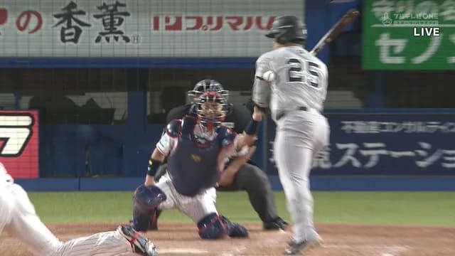 奥川、また岡本に死球を当ててしまう