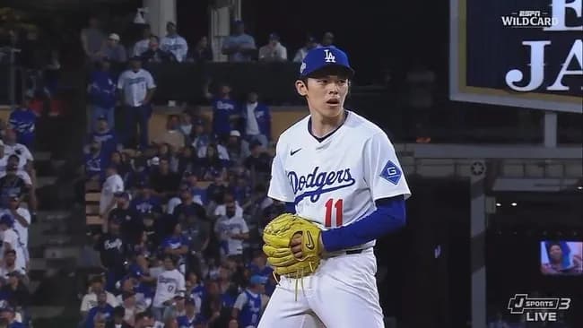 ドジャース・佐々木朗希が救援でポストシーズン初登板！9回に5番手で登板