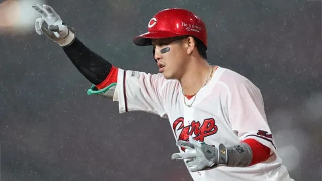 カープ小園海斗、2打数2安打で最高出塁率獲得！阪神大山超え！！