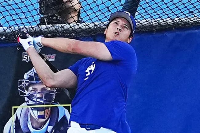 不振の大谷さん、打撃練習でとんでもない打球を飛ばす