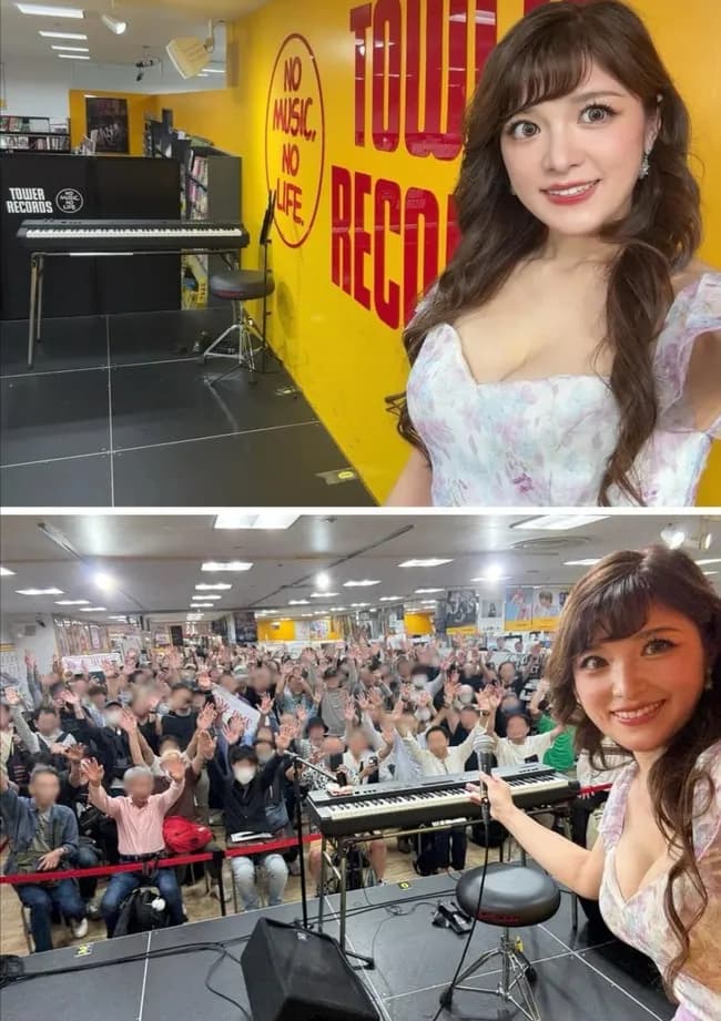 【画像】凄腕女性ピアニストさん(41)ピアノの腕一本でイベントを超満員にしてしまう