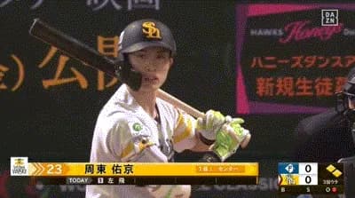 【パCSFinal6回戦】ソフトバンク、３回裏１アウト一二塁から周東の打球を清宮が送球エラー、その間に二塁ランナーが生還し１点先制！！！！！！！！！！