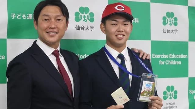 カープ新井監督「ドラ1平川蓮は柳田のように」「2月の1軍キャンプから使う」本人の目標はトリプルスリー