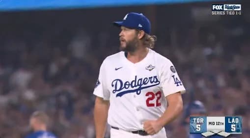 カーショウ、１２回２アウト満塁の絶体絶命の場面で登板し抑えるｗｗｗｗｗｗｗ