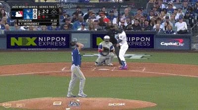 【WS第3戦】ドジャース、２回にテオスカー・ヘルナンデスが先制ソロホームラン！！！！！！！！！！！！！！！！！！