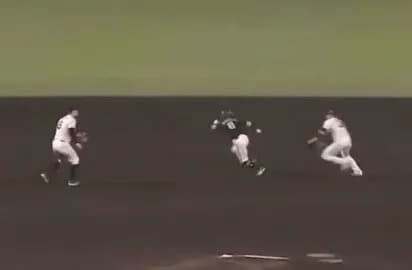 【5回表】無死2塁のピンチも相手の走塁ミスで変則的ダブルプレー！！！ピンチを切り抜けるwwww