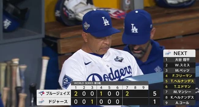 【悲報】ドジャース、終わる
