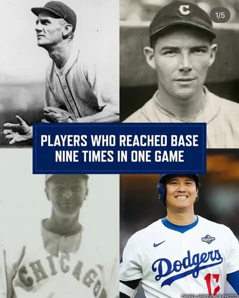 【MLB】1試合9出塁を達成した歴代メジャーリーガーの成績一覧がこちら