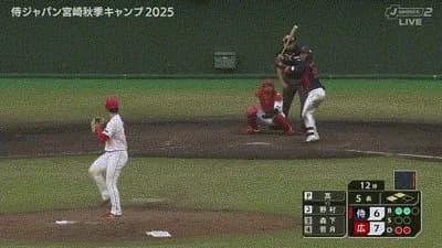 【侍ジャパン対広島練習試合】広島・矢野、タイムリー悪送球…