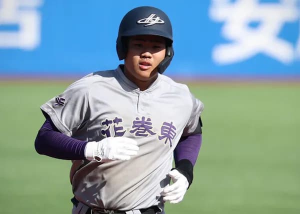 花巻東にまた大砲出現！元巨人古城の息子が木製で豪快な一発！