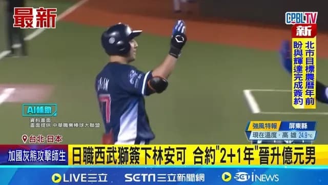 西武、”台湾の4番”林安可を獲得　3年総額6億円規模か