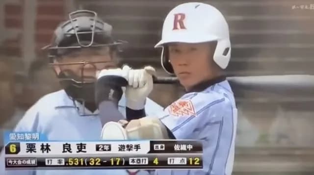 カープ栗林(高2フォルム)『打率.531 遊撃手』の化け物野手だったｗｗｗ