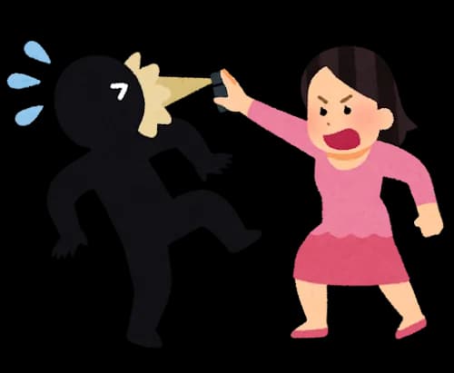 護身用途で催涙スプレーとか持ち歩いてるヤツ