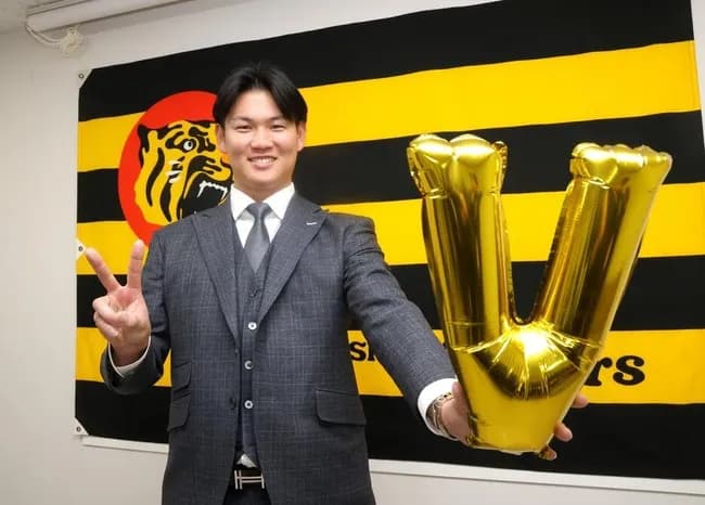 阪神・及川雅貴 1億円で契約更改 7000万増