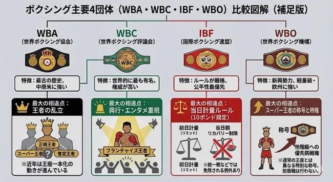 【悲報】ボクシングの団体、多すぎる