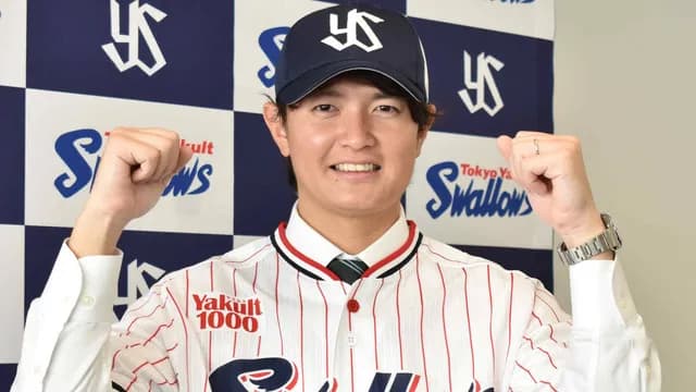 元カープ大道温貴がヤクルト入団会見！現ドラ移籍“通達”は「すごく動揺」